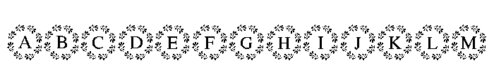 Blossom Monogram Font UPPERCASE