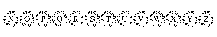 Blossom Monogram Font UPPERCASE