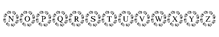 Blossom Monogram Font LOWERCASE
