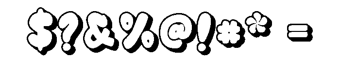 Blubero - Shadow Font OTHER CHARS