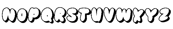 Blubero - Shadow Font LOWERCASE