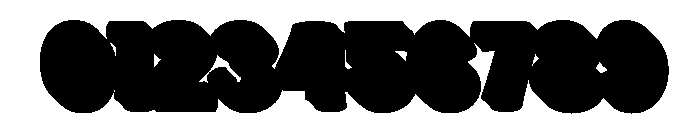 Blubly Extrude Regular Font OTHER CHARS