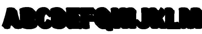 Blubly Extrude Regular Font UPPERCASE