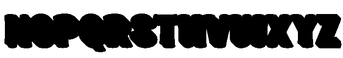 Blubly Extrude Regular Font UPPERCASE