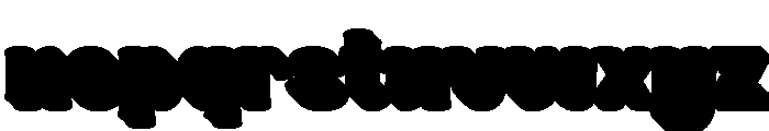 Blubly Extrude Regular Font LOWERCASE