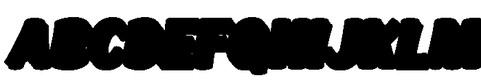 Blubly Extrude Slant Regular Font UPPERCASE