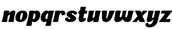 Blubly Slant Regular Font LOWERCASE