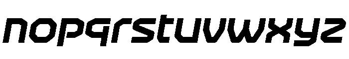 Blue Bloxc Italic Font LOWERCASE