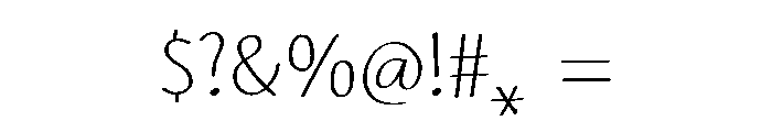 Blue Kasual Font OTHER CHARS