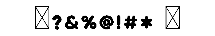 Blue Patchy Sky Font OTHER CHARS