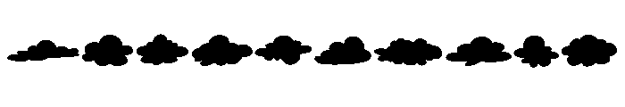 Blue Puff Font OTHER CHARS