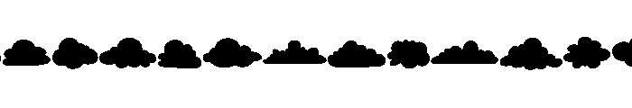 Blue Puff Font UPPERCASE