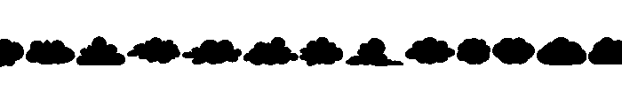Blue Puff Font LOWERCASE