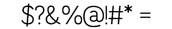 Bluegoose Light Font OTHER CHARS