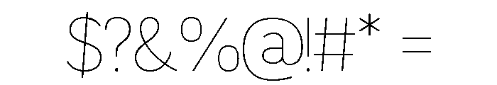 Bluegoose Thin Font OTHER CHARS