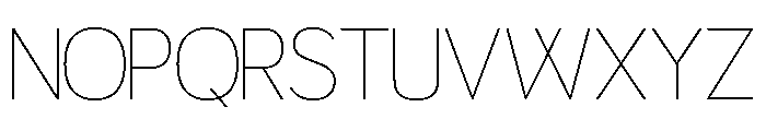 Bluegoose Thin Font LOWERCASE