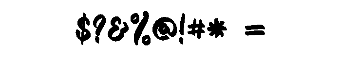 Bluesy Font OTHER CHARS