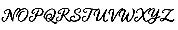 Blukat Yellow Regular Font UPPERCASE