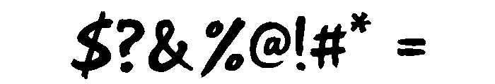 Blunt Force Font OTHER CHARS