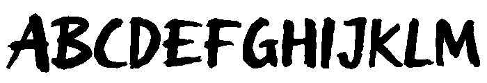 Blunt Force Font UPPERCASE