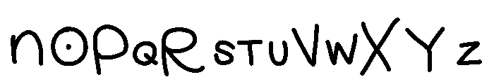 Blurthand Medium Font LOWERCASE