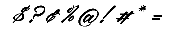 Blush Ateliny Italic Font OTHER CHARS