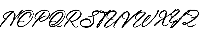 Blush Ateliny Italic Font UPPERCASE