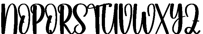 Blushi Font UPPERCASE