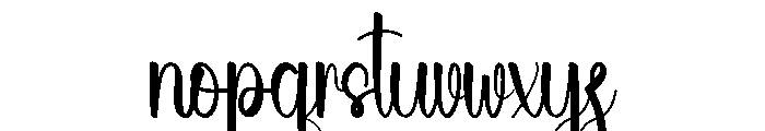 Blushing Holiday Font LOWERCASE