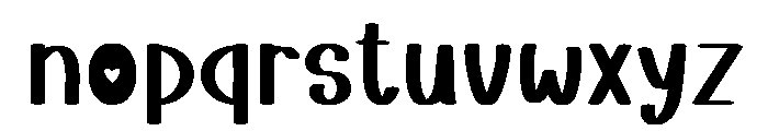 Blushing Letters Font LOWERCASE