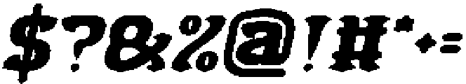 BLACK BIRD Bold Italic otf (700) Font OTHER CHARS