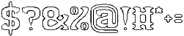 BLACK BIRD-Hollow otf (900) Font OTHER CHARS