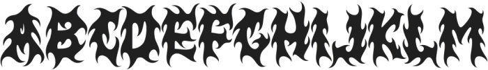 BLACK FLAMES ttf (900) Font UPPERCASE