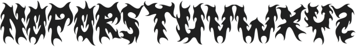 BLACK FLAMES ttf (900) Font UPPERCASE