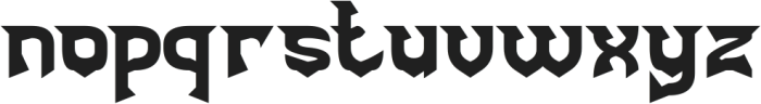 BLACKENED Bold otf (700) Font LOWERCASE
