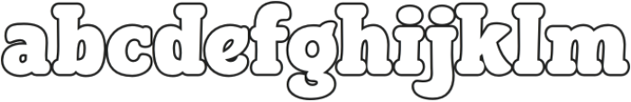 BLEQCKI Outline otf (400) Font LOWERCASE