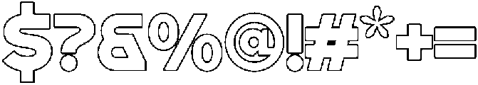 BLINKO Outline otf (400) Font OTHER CHARS