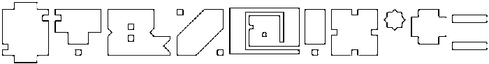 BLOCK-Hollow otf (400) Font OTHER CHARS