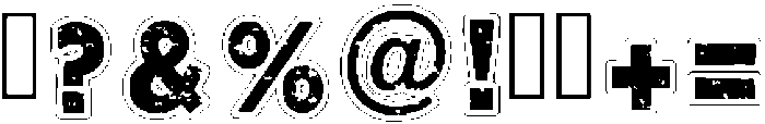 Black Army Regular otf (900) Font OTHER CHARS