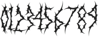 Black Dread otf (900) Font OTHER CHARS