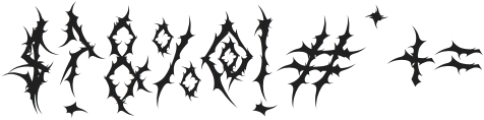 Black Dread otf (900) Font OTHER CHARS