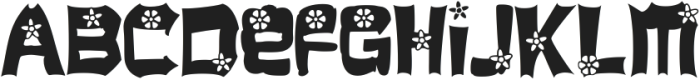 Black Flower Regular otf (900) Font UPPERCASE