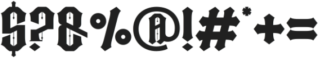 Black Ghosthic Font Regular otf (900) Font OTHER CHARS
