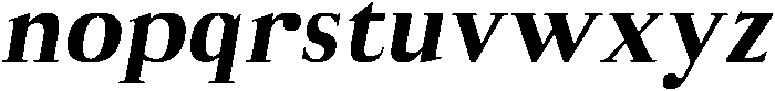 Black Italic otf (900) Font LOWERCASE