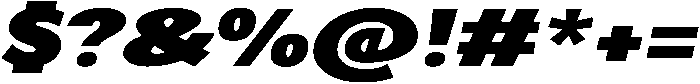 Black Italic otf (900) Font OTHER CHARS