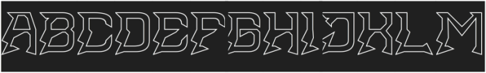 Black Jacket-Hollow-Inverse otf (900) Font UPPERCASE