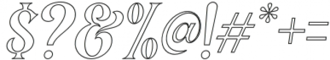Black Quality Outline Italic otf (900) Font OTHER CHARS