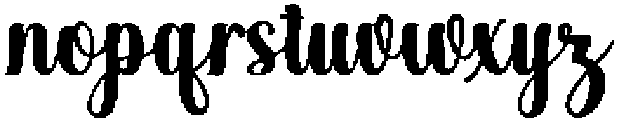 Black Salmon Bold Regular otf (700) Font LOWERCASE