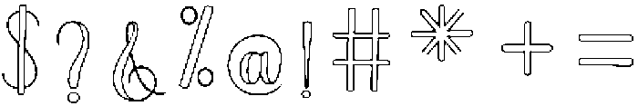Black Salmon Outline Regular otf (900) Font OTHER CHARS