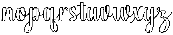 Black Salmon Outline Regular otf (900) Font LOWERCASE
